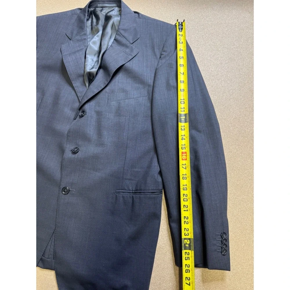 Al Duca DAosta Ermenegildo Zegna Super‎ 100s Wool Blazer Charcoal Grey  56R $300